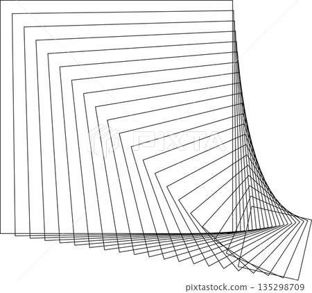 Square dynamic geometric shapes. Overlapping line elements Square dynamic geometric shapes. Overlapping line elements 135298709