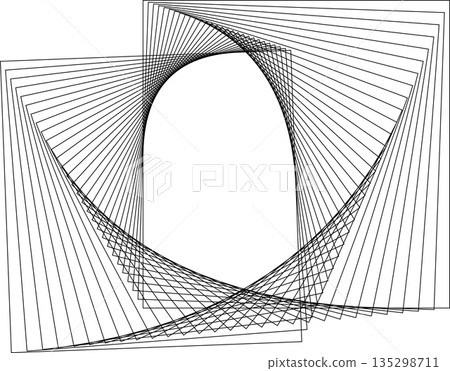 Square dynamic geometric shapes. Overlapping line elements Square dynamic geometric shapes. Overlapping line elements 135298711