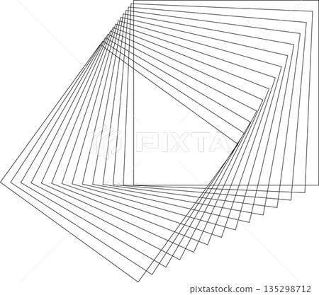 Square dynamic geometric shapes. Overlapping line elements Square dynamic geometric shapes. Overlapping line elements 135298712