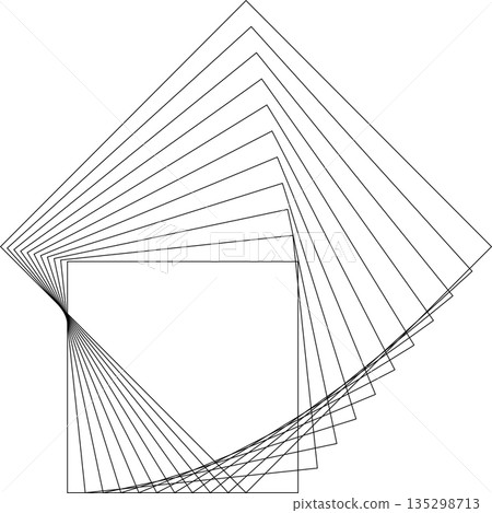 Square dynamic geometric shapes. Overlapping line elements Square dynamic geometric shapes. Overlapping line elements 135298713