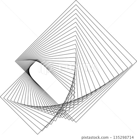 Square dynamic geometric shapes. Overlapping line elements Square dynamic geometric shapes. Overlapping line elements 135298714
