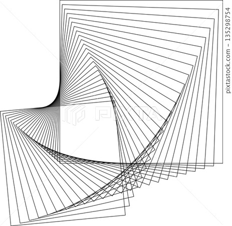Square dynamic geometric shapes. Overlapping line elements Square dynamic geometric shapes. Overlapping line elements 135298754