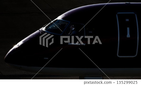 富士夢想航空（FDA）客機巴西航空工業公司E175的機頭部分（輪廓） 135299025