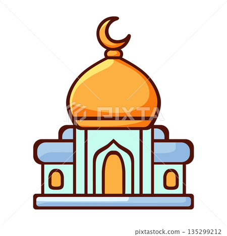 moslem mosque simply drawing art moslem mosque simply drawing art 135299212