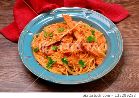 雪蟹，雪蟹，雪蟹，雪蟹番茄奶油意麵。 135299258