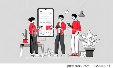 Hyper relevant digital service experience illustration 135300261