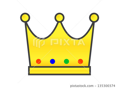 簡單的皇冠插畫 簡單的皇冠插畫 135300374