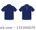 Polo shirt, short sleeve, navy blue 135300870