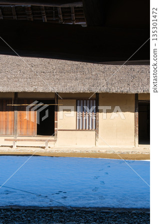 Snow scenery of an old private house Snow scenery of an old private house 135301472
