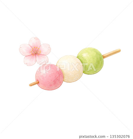 櫻花水彩插畫 135302076