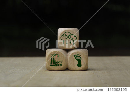 Carbon fixation fights nature. Carbon credit market and net zero exchange trading. carbon footprint to limit global warming and climate change. Renewable Sustainable. earth day ,friendly energy, 135302195