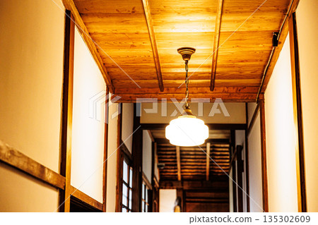 Atmospheric old Japanese house landscape material 135302609