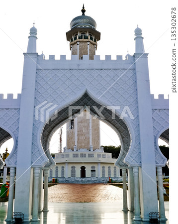 Beautiful view of Baiturrahman Mosque, Banda Aceh, Indonesia 135302678