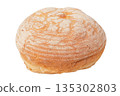 Wheat bread isolate on white background. Photo of food, bread. 135302803