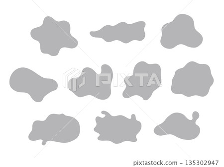 Vector illustration set of fuzzy shapes 135302947