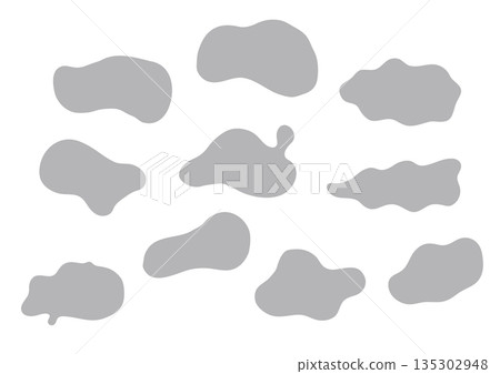 Vector illustration set of fuzzy shapes Vector illustration set of fuzzy shapes 135302948
