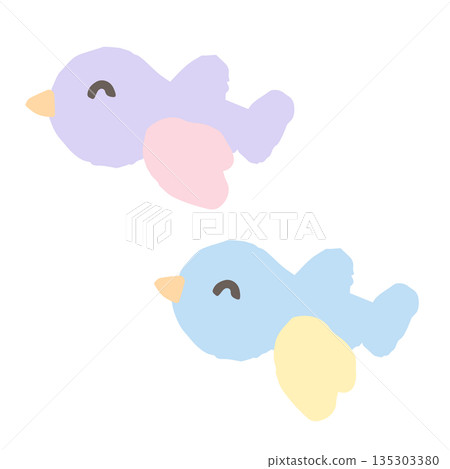 Soft Spring Colors Graduation/Entrance Series | Pastel-Colored Smiling Bird Illustration Soft Spring Colors Graduation/Entrance Series | Pastel-Colored Smiling Bird Illustration 135303380