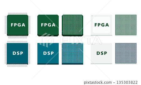 這是一個簡單的訊號處理示意圖，解釋了FPGA和DSP的差異和作用。 135303822