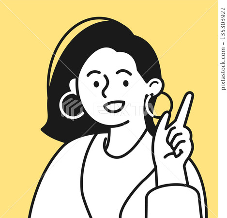 Illustration of a woman who is positive about her future and job hunting | Career image of university students and new members of society Illustration of a woman who is positive about her future and job hunting | Career image of university students and new members of society 135303922