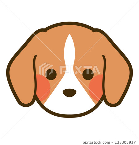 比格犬臉部圖標 135303937