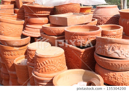 terracotta flowerpots stock on shop terracotta flowerpots stock on shop 135304200