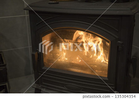 Fireplace fire 135304354