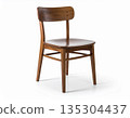 Minimalist Solid Wood Side Chair - Dark Walnut Finish 135304437