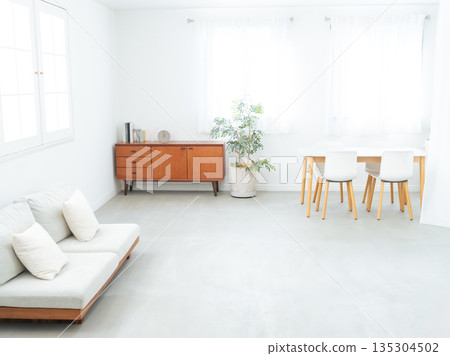 Modern and simple residential landscape 135304502