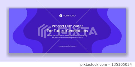 Flat Cartoon Hand Drawn World Water Day Illustration for Social Media Cover 135305034