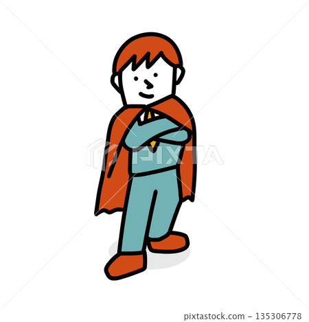 圖：一名學生像超級英雄一樣成長 135306778