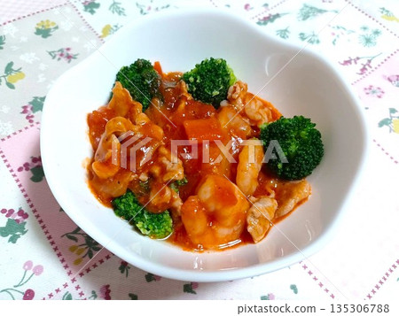 番茄醬炒蝦仁豬肉 番茄醬炒蝦仁豬肉 135306788