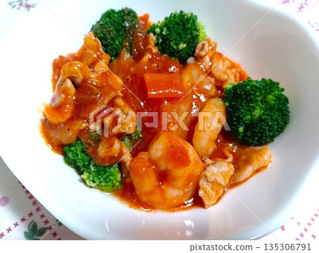 番茄醬炒蝦仁豬肉 135306791