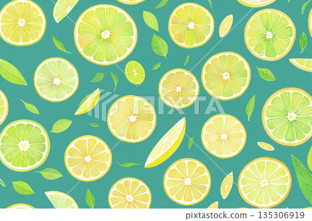 自然柔和的檸檬設計 135306919