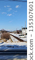 ice on river in winter 135307601