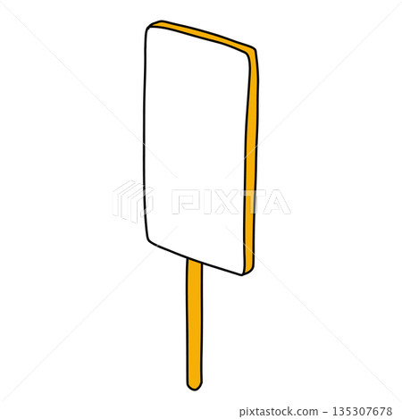 立式標誌牌插圖，空白，透明 135307678