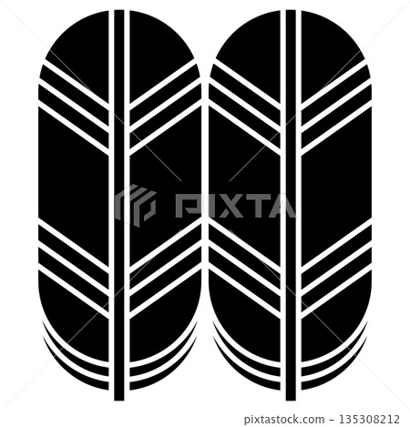 It is called a line of hawk feathers and is the family crest of Kikuchi Yoshitake, Akaboshi Tsuneie, and Shiro Chikakata. 135308212