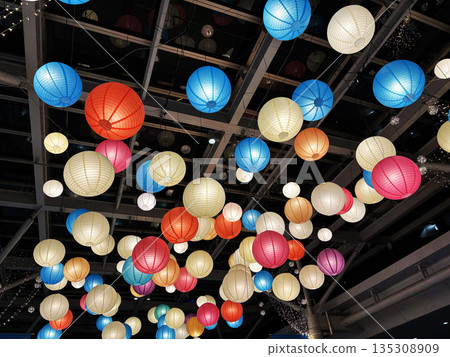 Japanese style illumination Japanese style illumination 135308909