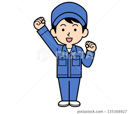 一個樸實、精力充沛的工人 135308927