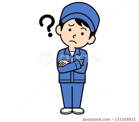 一個普通的工人在思考 135308931
