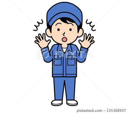 一個普通的工人，他感到驚訝 135308937