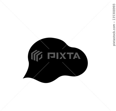 simple black speech bubble 135308993