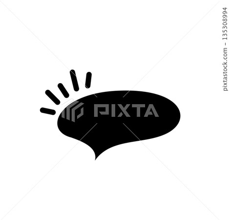 simple black speech bubble simple black speech bubble 135308994