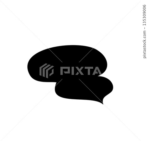 simple black speech bubble simple black speech bubble 135309006