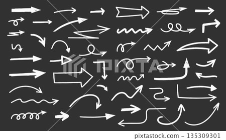 Hand Drawn Arrow Collection Set Hand Drawn Arrow Collection Set 135309301