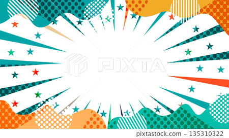 Sun Screentone Yellow Background 135310322