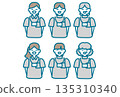 Illustration of women wearing name tags 135310340
