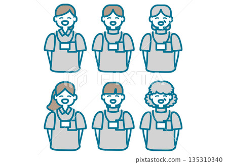 Illustration of women wearing name tags Illustration of women wearing name tags 135310340