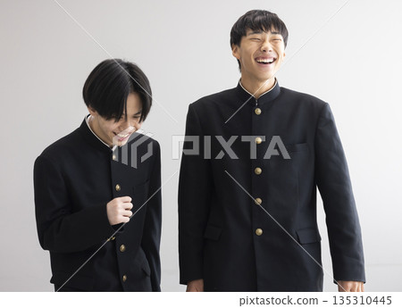Male student in school uniform 135310445