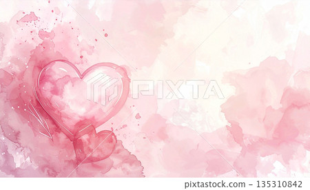 背景佈滿粉紅色的心 135310842