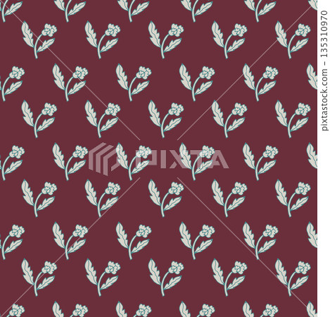 Minimal Folk Floral Sprig Pattern Minimal Folk Floral Sprig Pattern 135310970
